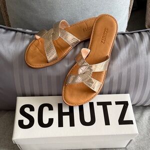 SCHUTZ Metallic Gold Women's Sandals